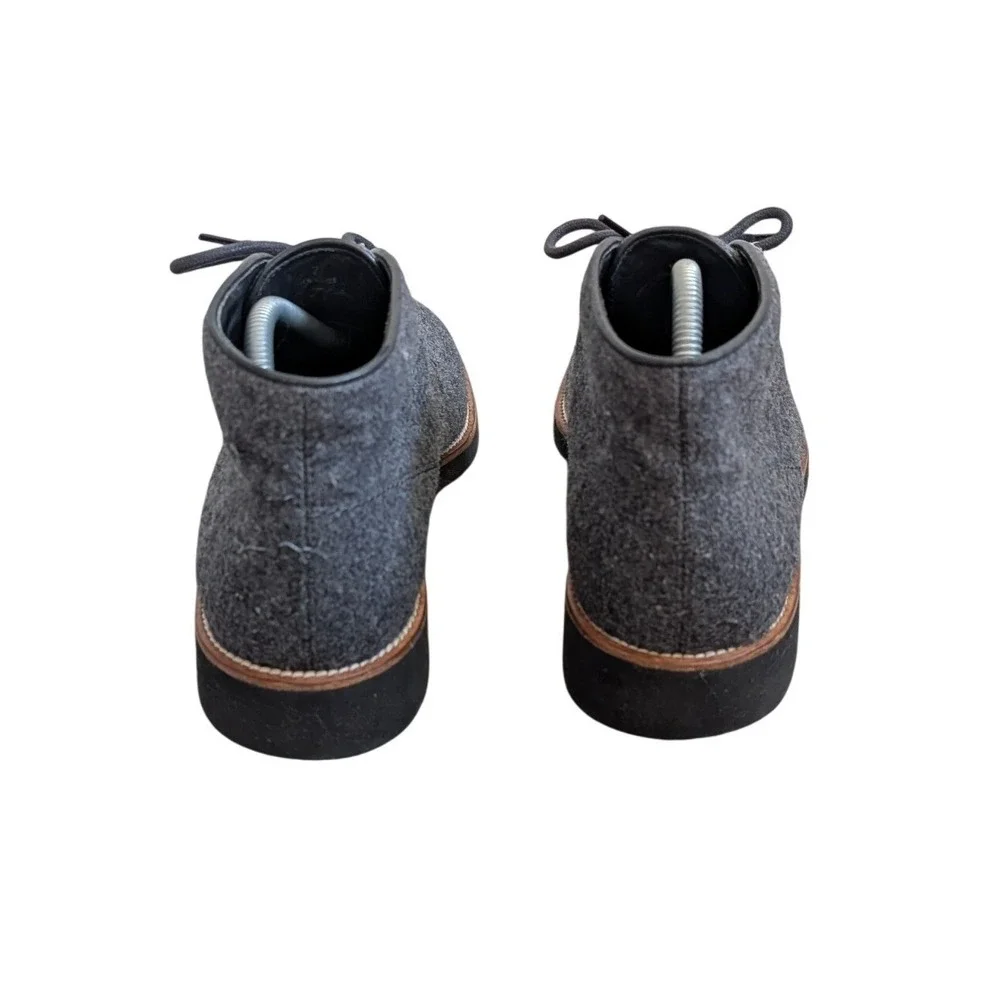 Tods Mens Gray Wool Felt Chukka Boots‎ Made in Italy Ankle Lace Up Shoes Size 7